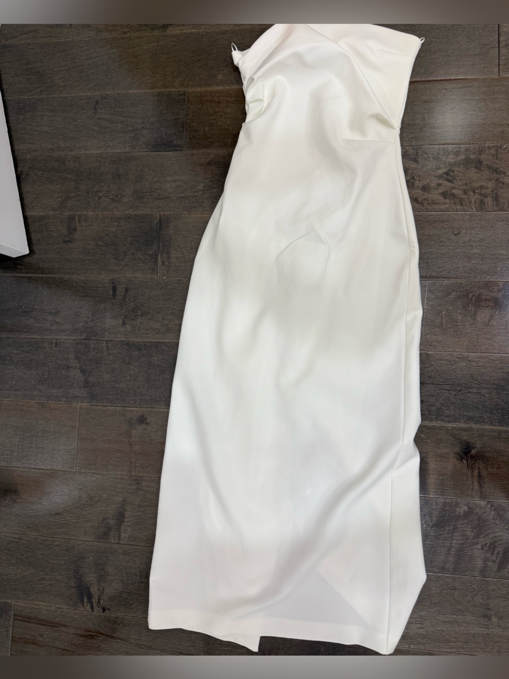 Zara Strapless White Midi Dress